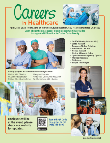 Martinez Adult Education- Careers in Healthcare